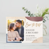 Abstraktes Pinselstrich-Foto für künstlerische Was Save The Date (Stehend Vorderseite)