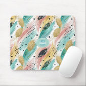 Abstraktes Pinselstrich- und Dotmuster - Goldener Mousepad (Mit Mouse)