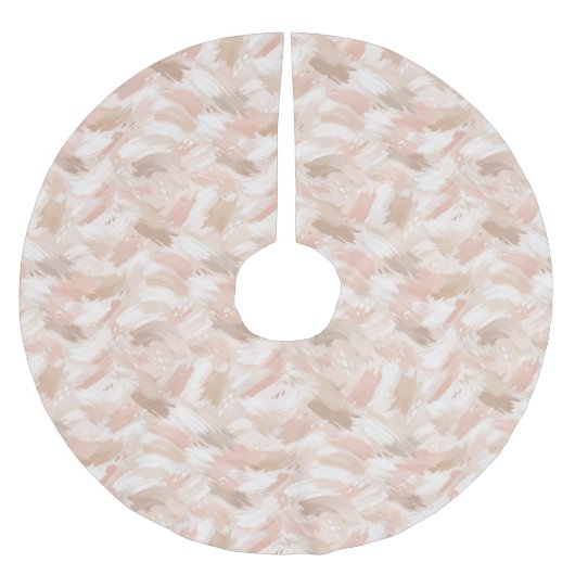 Abstraktes Pinselstrichmuster Polyester Weihnachtsbaumdecke (Vorderseite)