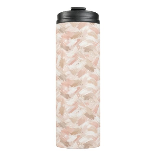 Abstraktes Pinselstrichmuster Thermosbecher (Vorderseite)