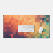 Abstraktes Pixel-Mosaik Schreibtischunterlage (Tastatur & Maus)