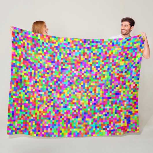 Abstraktes pixeliges RGB Fleecedecke (Beispiel)