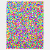Abstraktes pixeliges RGB Fleecedecke (Vorderseite)