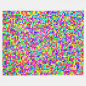 Abstraktes pixeliges RGB Fleecedecke (Vorderseite (Horizontal))