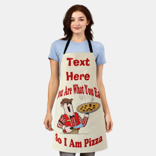 Abstraktes Pizza Design hinzufügen von Text, Schür Schürze