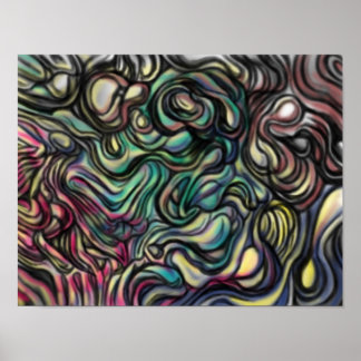 abstraktes Plakat "Air Blob"