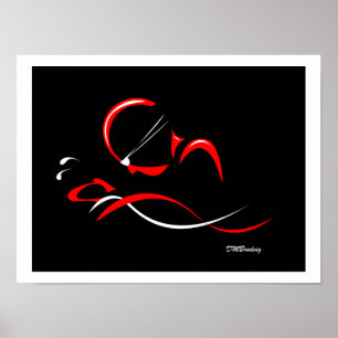 Abstraktes Plakat des Brustschwimmen-12