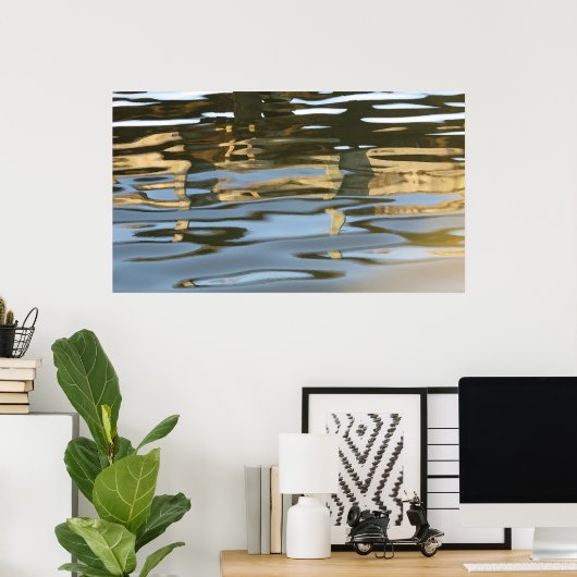 Abstraktes Plakat mit Wasser (Heimbüro)