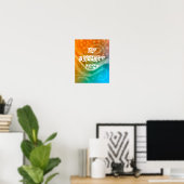 abstraktes Plakat zum ersten Mal Dessert essen (Heimbüro)