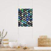 Abstraktes Planetoid-Bild mit einzigartigen Marmor Poster (Küche)
