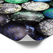Abstraktes Planetoid-Bild mit einzigartigen Marmor Poster (Ecke)