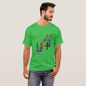 Abstraktes Plus-Muster-Diagonale T-Shirt (Vorne ganz)