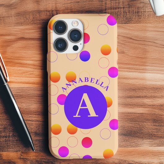 Abstraktes Polka Dots Muster Case-Mate iPhone Hülle