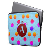 Abstraktes Polka Dots Muster Laptopschutzhülle (Vorderseite Links)