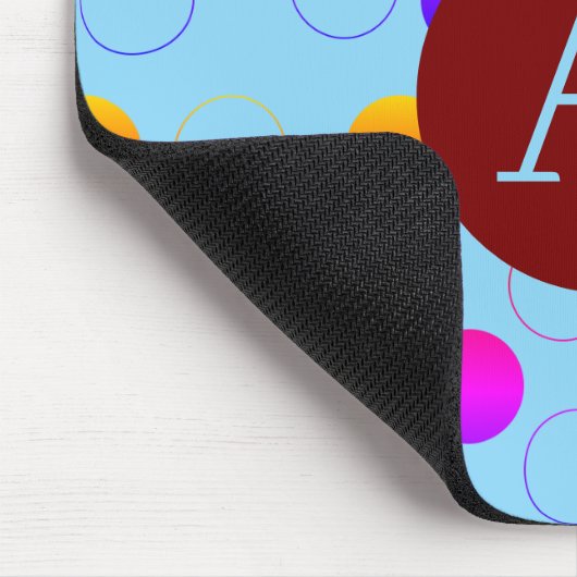 Abstraktes Polka Dots Muster Mousepad (Ecke)