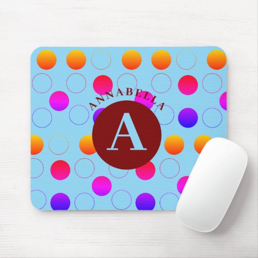 Abstraktes Polka Dots Muster Mousepad (Mit Mouse)