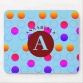 Abstraktes Polka Dots Muster Mousepad (Vorne)