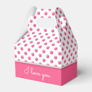 Abstraktes Polka-Punkt-Rosa Geschenkschachtel