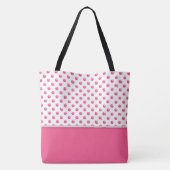 Abstraktes Polkapunkte Rosa-moderner Entwurf Tasche (Rückseite)