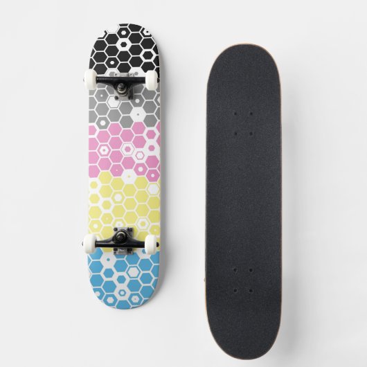 Abstraktes Polygender-Prix-Flag Skateboard (Vorderseite)