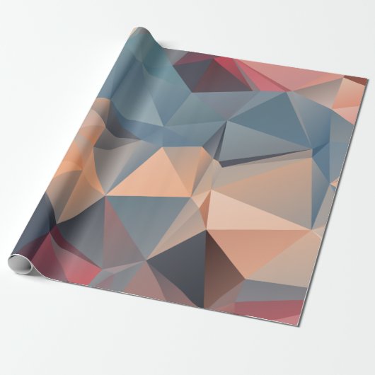 Abstraktes polygonales Mosaikmuster Geschenkpapier (Ungerollt)