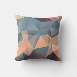 Abstraktes polygonales Mosaikmuster Kissen
