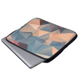 Abstraktes polygonales Mosaikmuster Laptopschutzhülle (Vorne Knopf)