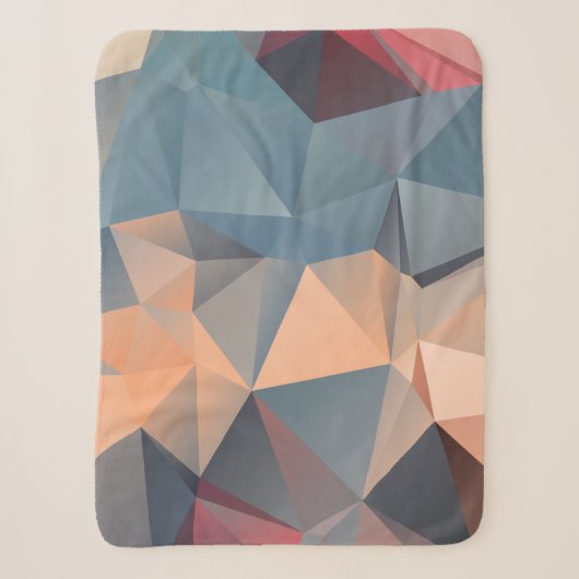 Abstraktes polygonales Mosaikmuster Sherpadecke (Vorderseite)