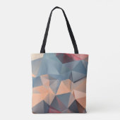 Abstraktes polygonales Mosaikmuster Tasche (Rückseite)