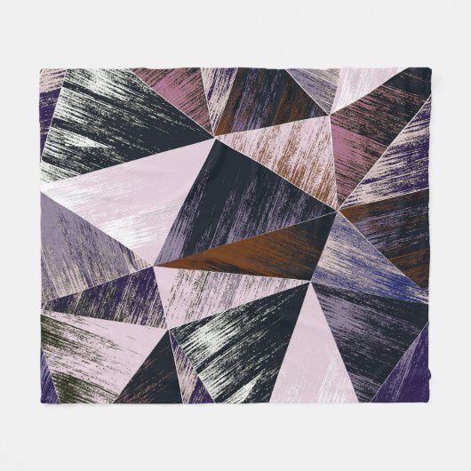 Abstraktes Polygonmuster, bunte Dreiecke. Fleecedecke (Vorderseite (Horizontal))