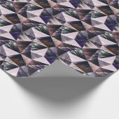 Abstraktes Polygonmuster, bunte Dreiecke. Geschenkpapier (Ecke)