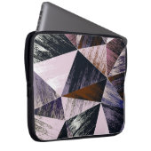 Abstraktes Polygonmuster, bunte Dreiecke. Laptopschutzhülle (Vorne Rechts)