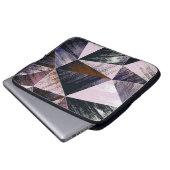 Abstraktes Polygonmuster, bunte Dreiecke. Laptopschutzhülle (Vorne Knopf)