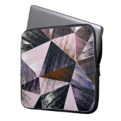 Abstraktes Polygonmuster, bunte Dreiecke. Laptopschutzhülle (Vorderseite Links)