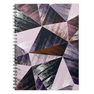 Abstraktes Polygonmuster, bunte Dreiecke. Notizblock