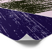 Abstraktes Polygonmuster, bunte Dreiecke. Poster (Ecke)