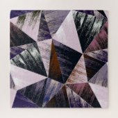 Abstraktes Polygonmuster, bunte Dreiecke. Puzzle (Horizontal)