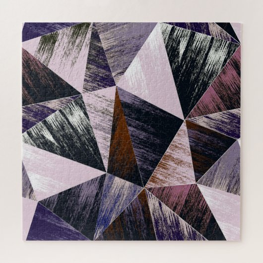 Abstraktes Polygonmuster, bunte Dreiecke. Puzzle (Horizontal)