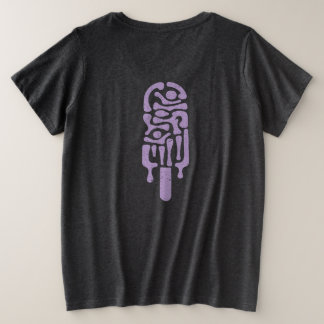 Abstraktes Popsicle-Surf-Vintage-Design Große Größe T-Shirt