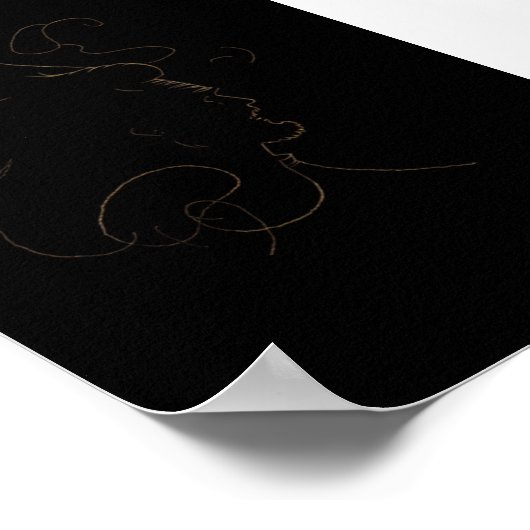 Abstraktes Portrait A4 Poster (Ecke)