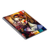 Abstraktes Portrait aus Hartglas Notizblock (Rechte Seite)