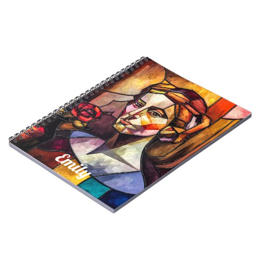 Abstraktes Portrait aus Hartglas Notizblock (Linke Seite)