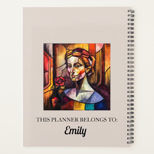 Abstraktes Portrait aus Hartglas Planer (Rückseite)