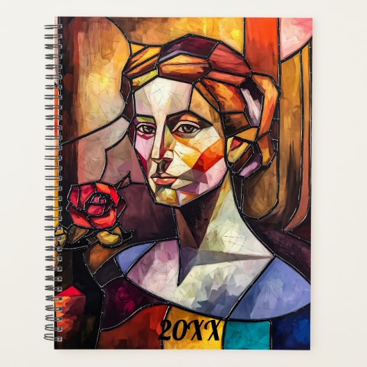 Abstraktes Portrait aus Hartglas Planer (Vorderseite)