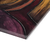 Abstraktes Portrait aus Hartglas Schneidebrett (Ecke)