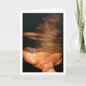 Abstraktes Portrait des Menschen im Pool Karte (Vorderseite)