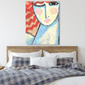 Abstraktes Portrait einer Frau auf der OSB-Tafel m Leinwanddruck (Insitu (Schlafzimmer))
