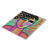 Abstraktes Portrait einer Frau Fliese (Seite)