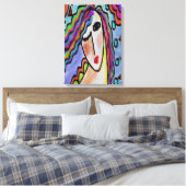 Abstraktes Portrait einer Frau Leinwanddruck (Insitu (Schlafzimmer))