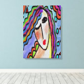 Abstraktes Portrait einer Frau Leinwanddruck (Insitu (Holzboden))